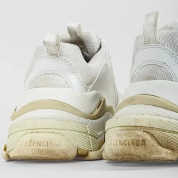 Balenciaga White Triple S Sneakers - Picture 6 of 13